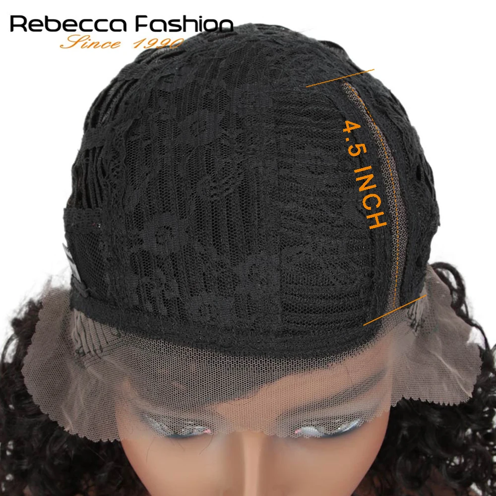 Rebecca правая часть кружева спереди короткие боб парики афро кудрявые и Джерри Кудрявые человеческие волосы парики для женщин