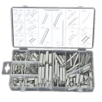 

200 Pcs spring/tension spring/compression spring/set/200 pieces of transparent pp plastic box with 20 specifications