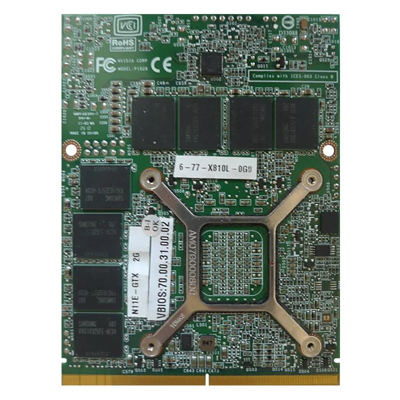 GTX480M GTX 480M GDDR5 2GB N11E-GTX-A3 Video