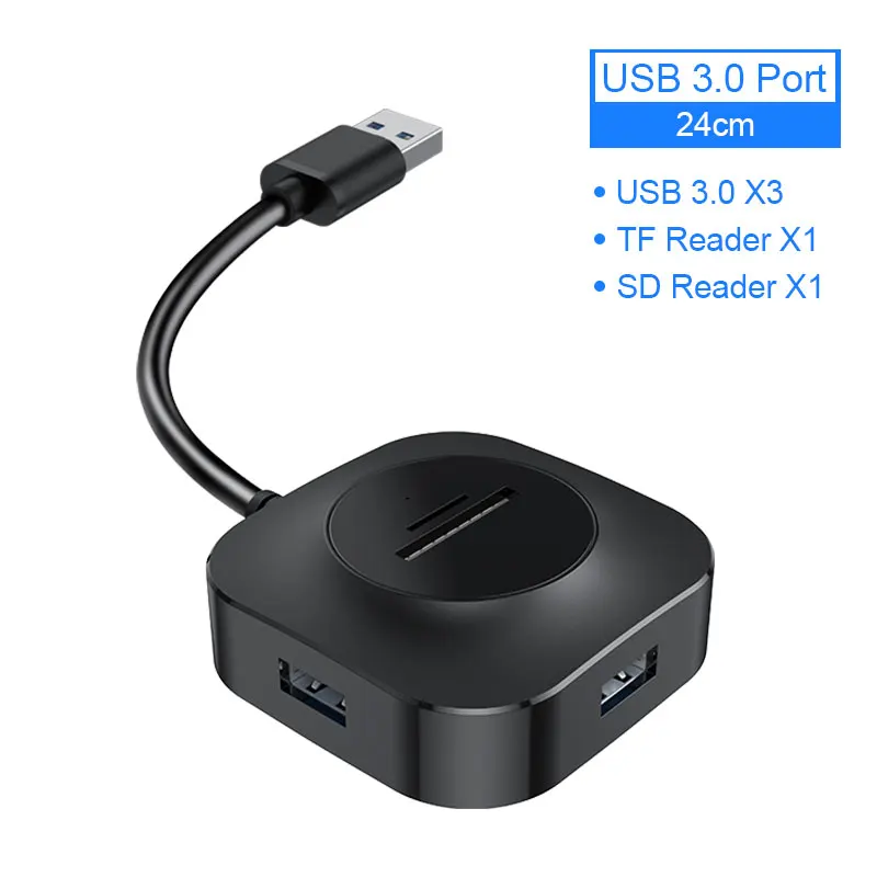 TeckNet USB 3,0 концентратор Мульти USB разветвитель 5 портов расширитель несколько 2,0 концентратор адаптер питания USB 3,0 концентратор для компьютера MacBook - Цвет: USB 3.0 Port
