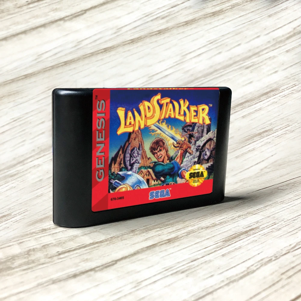 Landstalker-Amerika Serikat Label Flashkit MD Electroless Emas Papan PCB untuk Sega Genesis Megadrive Konsol Permainan Video