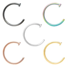 18 г, 20 г, 22 г, 6 мм, 8 мм, 10 мм, искусственный пирсинг, ювелирные изделия, Поддельные кольца для носа, искусственная перегородка для губ, ювелирные изделия для тела 316L, хирургический стальной нос, кольца