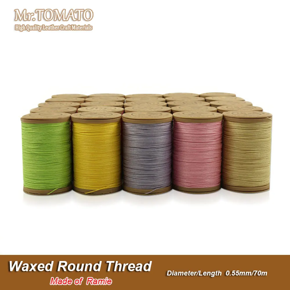 GALACES YL050 Luxury 8strandss 120m 0.5mm Round Twist Waxed Thread for  Leather Sewing leather stitching string