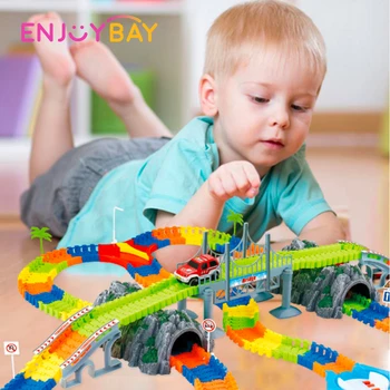 

Railway Track Electronics Glowing Car Toy for Kids DIY Magical Glowing Flexible Track Car Magical Glowing Flexible Track Car Toy