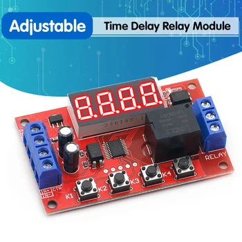 

DC 5V 12V 24V 10A Adjustable Time Delay Relay Module LED Digital Timming Relay Timer Delay Trigger Switch Timer Control Switch