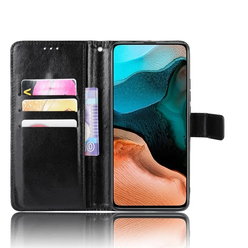 Роскошный чехол подставка pocophone f2 pro Para Для Xiaomi poco с ремешком и карманом для карт
