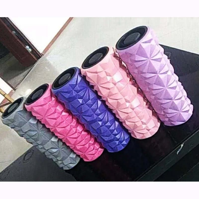 EVA Wolf Tooth Hollow Yoga foam roller Column Axis Balance Bar Massage Ball Foot 45cm Set Foam roller、 | Спорт и развлечения