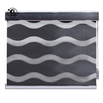 

Wave type high zebra blinds Double layer Fashion Day night blinds for living room
