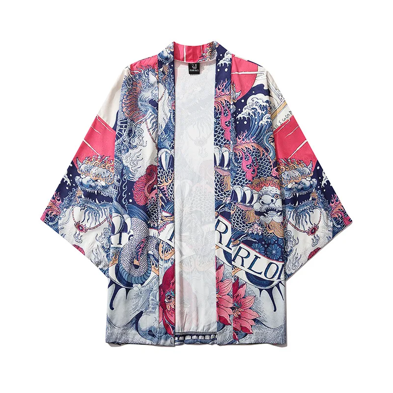 Японское кимоно кардиган для мужчин юката женская одежда куртка мужское рубашка