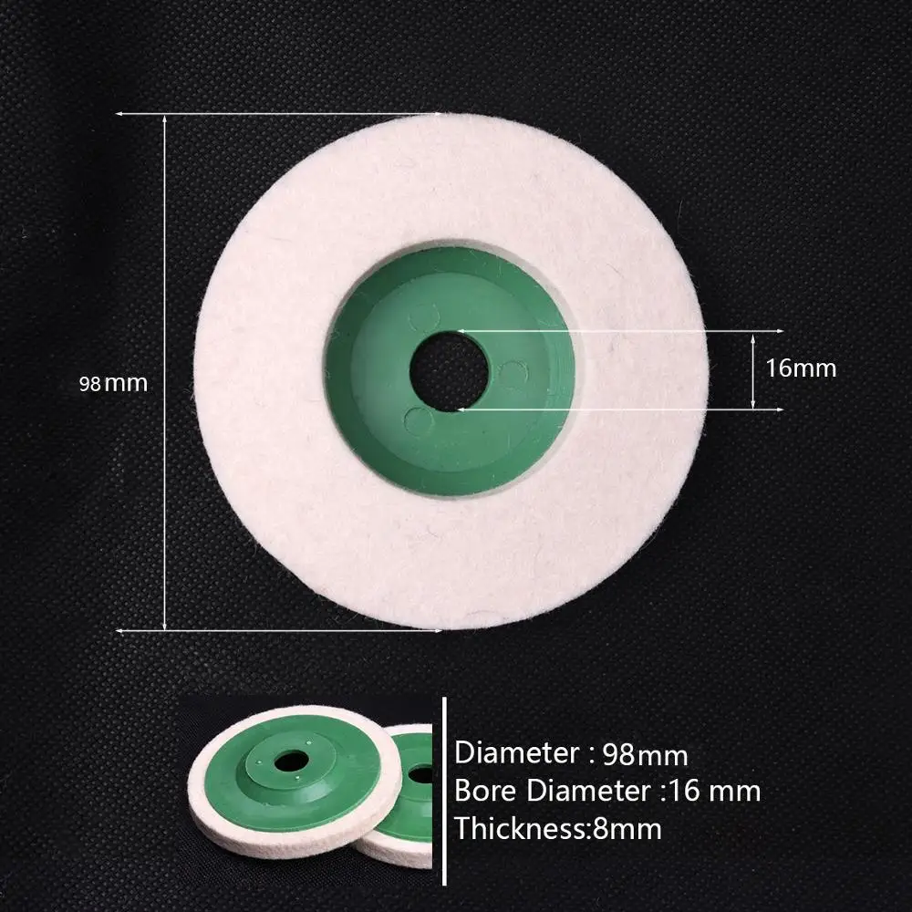 Hot Sale 5/10Pcs 98mm Round Polishing Wheel 4 Inch White Wool Polishers Pads Pearl Cloth Wheels Buffing Wheels Tools For Metal