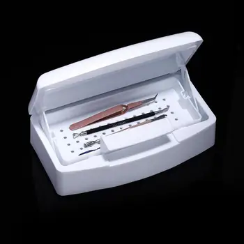 

KOSKOE Nail Sterilizer Disinfection Box Storage Case Organizer for Nail Nipper Clipper Sterilizing Clean Nail Art Tool