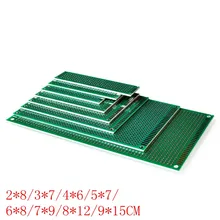 9x15 8x12 7x9 6x8 5x7 4x6 3x7 2x8 cm duplo lado protótipo diy universal circuito impresso pcb placa protoboard para arduino