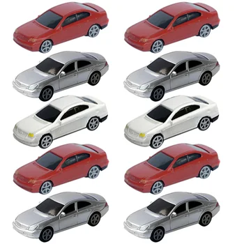 

10Pcs 1/50 Scale Simulation Plastic Mini Car Plastic Model Car For DIY Sand Table Building Model Accessories - Random Color