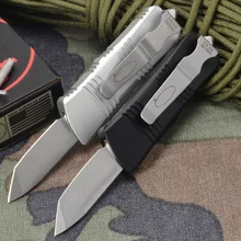 

New MT 2020 Mini OTF Multi Knife 5.51inch Tanto TE DE Stone Wash D2 Blade Aluminum Alloy Handle Camping Survival EDC Hand Tools
