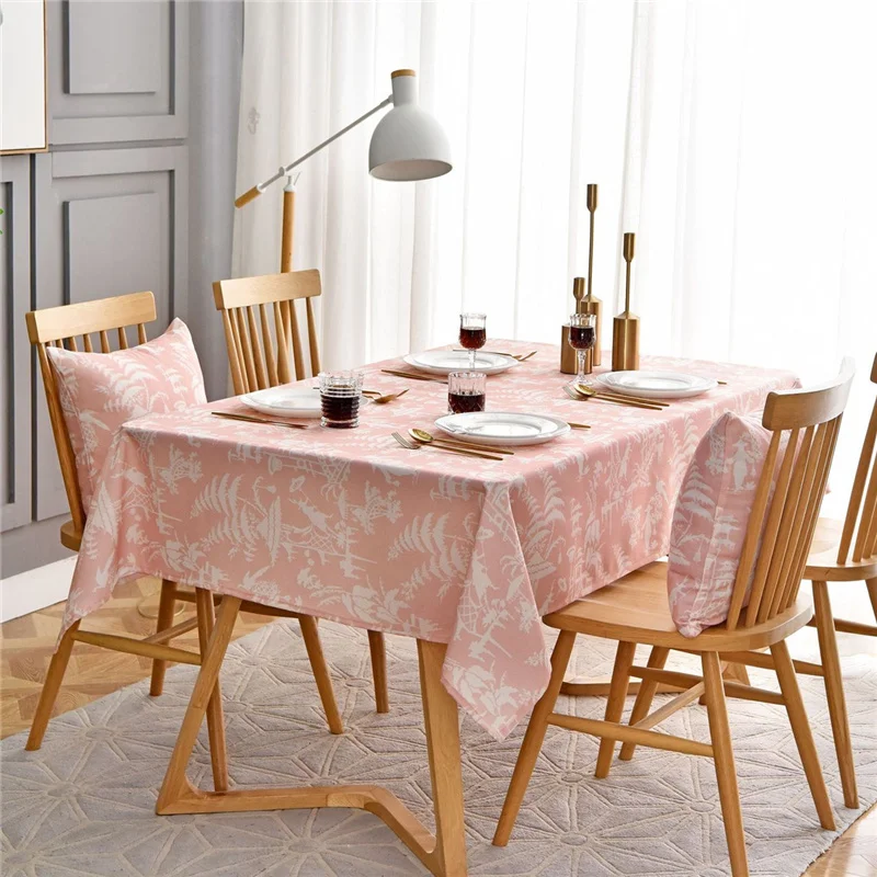 Free Shipping Floral Print Waterproof Tablecloth Oil-Proof Stain Resistant Wrinkle Wipeable Table Cover Outdoor Indoor | Дом и сад
