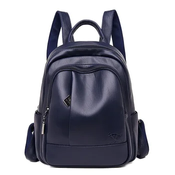 

2019 Women Leather Backpacks Women's Shoulder Bag Backpack Ladies Backpack Vintage School Bags For Girls Travel Backpack New