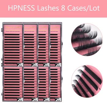 

Natural Individual Silk Eye Lashes 8 Cases/Lot Eyelashes Extension Mink Long Black Matte Classic Eye Lash All Sizes For Salon