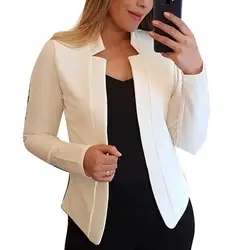 Fall Fashion Women Solid Color Long Sleeve Stand Collar Slims Fit Blazer Coat Women's Clothing Blazers Fashion Long Sleeve Suits