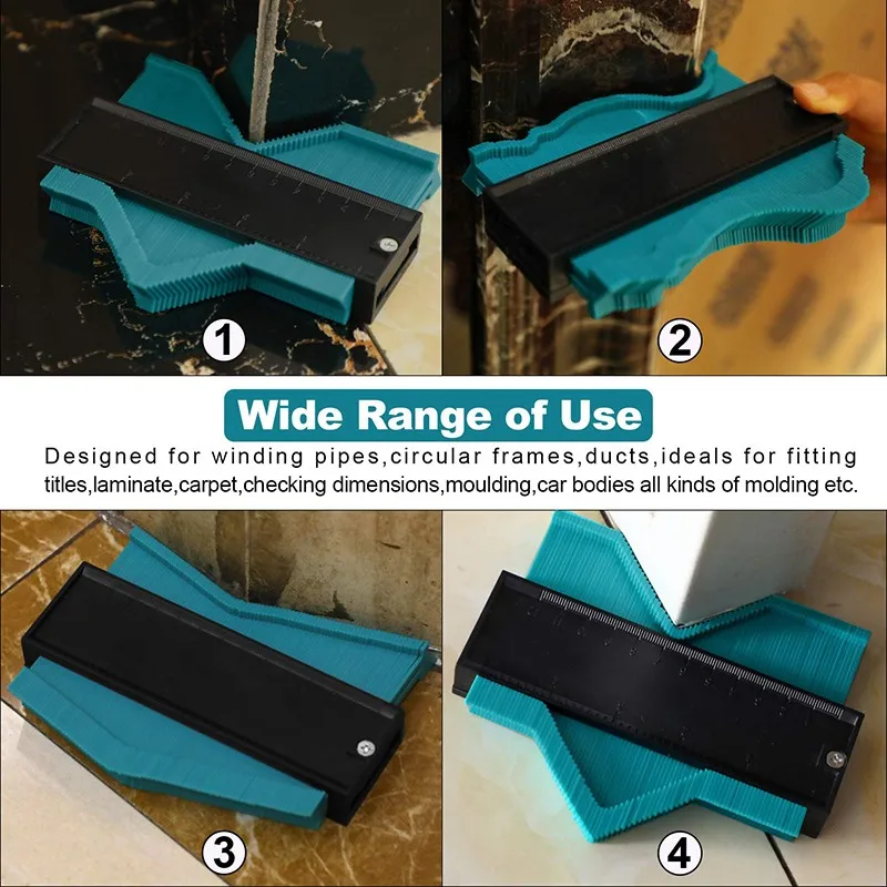 Contour Gauge Angle Meter Ruler Measurment Contour Duplication Gauge Carpenter Tool Templates For Wood Contour Shape Measuring