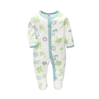 

Newborn Baby Girls Boys Jumpsuits Infant Unisex Cartoon Animal Printed Rompers Spring Summer Kids Baby Wrap Feet Playsuit #LR3