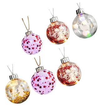 

6Pcs Hanging Pendant Durable Luminous Xmas Balls Christmas Decorations for Garden Home