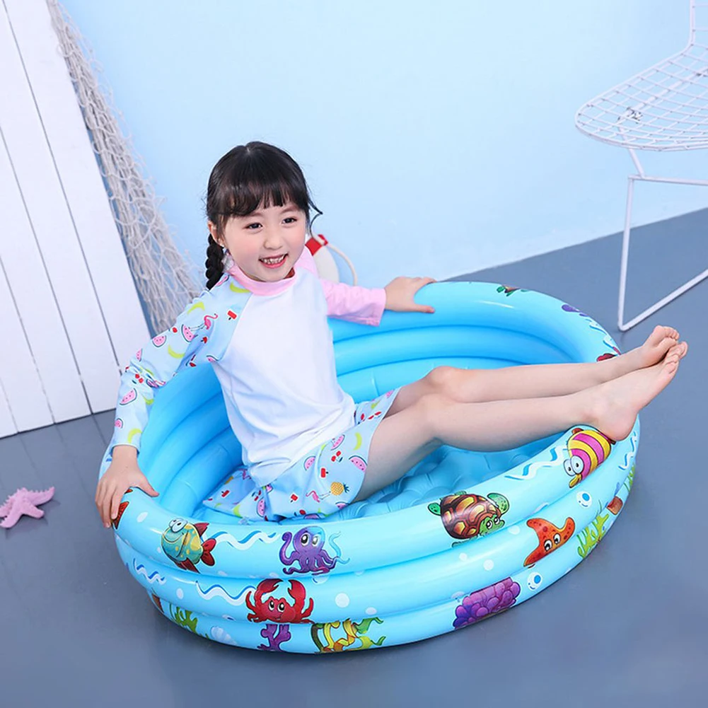 

Inflatable Bath Tub Adults Kids Round Summer Kids Baby Float Swim Pool Hollow Swim Seat Ring Cartoon Float Swimming Pool