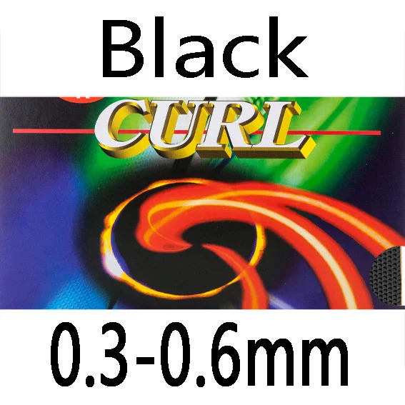 Black 0.3-0.6 TSP CURL P-1R(P-1 R) Настольный теннис резиновый(используется Joo Se-Hyuk, Seo Hyowon) Pips-длинная губка для пинг-понга - Цвет: Black 0.3-0.6