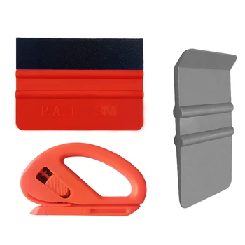 

3PCS Auto Car Sticker Styling Wrapping Tool Car Vinyl Wrap Film Install Squeegee Scraper Cutter Knife Car Accessories K127