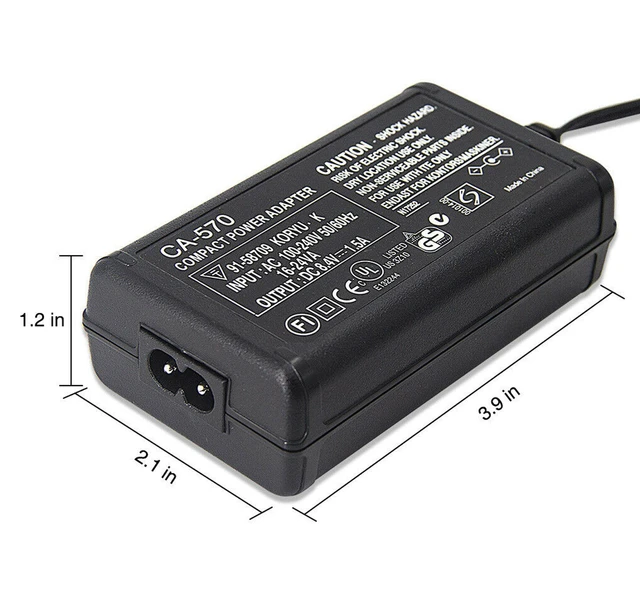 USB Battery Charger For Canon VIXIA GX10, HG20, HG21 Camcorder - Portable Single Charger