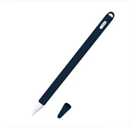 Цветной мягкий силиконовый совместимый для Apple Pencil 2/1 чехол совместимый для iPad планшета стилус защитный чехол - Цвета: For Pencil 2 Blue