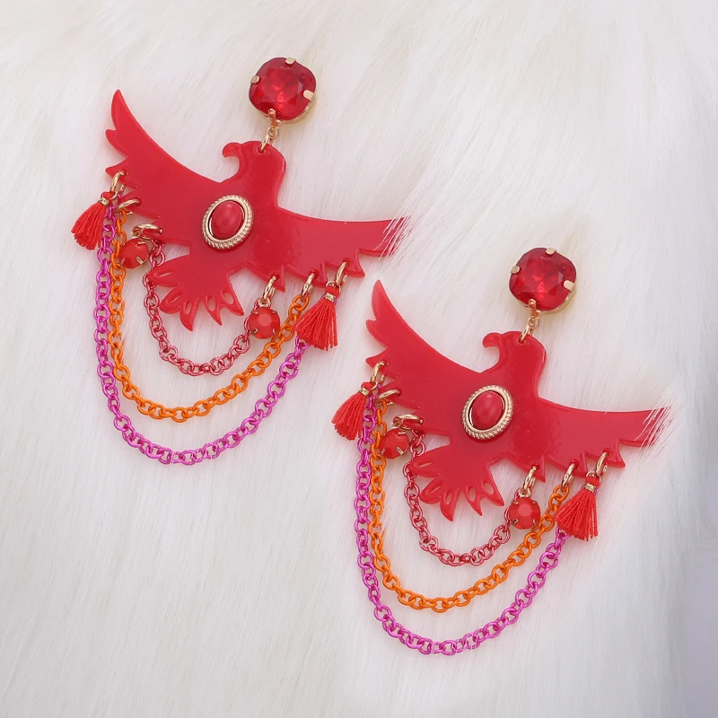 Boho-women-earrings-statement-Earrings-for-women-Red