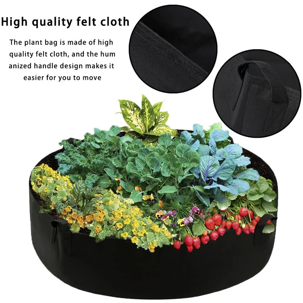 Plant Grow Bag Potato Grow Bags Breathable Felt Fabric Pots Planter Root Container Plant with Handle Garden Supplies Nursery Pot
