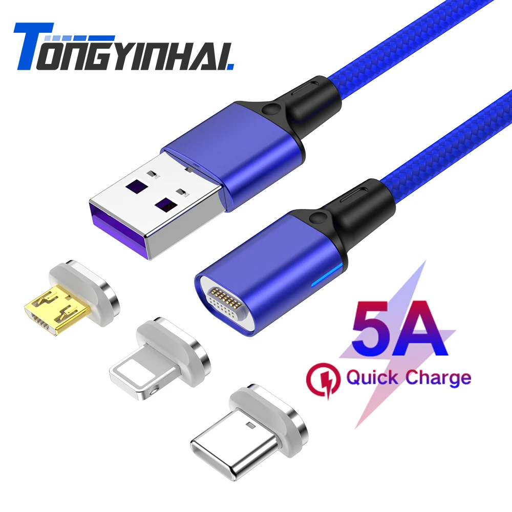 Магнитный кабель Micro USB Type C для зарядки телефона usb Samsung Xiaomi HTC|Кабели мобильных