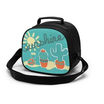 

Cute Hedgehog Cactus Portable Insulated Lunch Bag Thermal Food Picnic Lunch Bags for Kids Cooler Lunch Box Bag