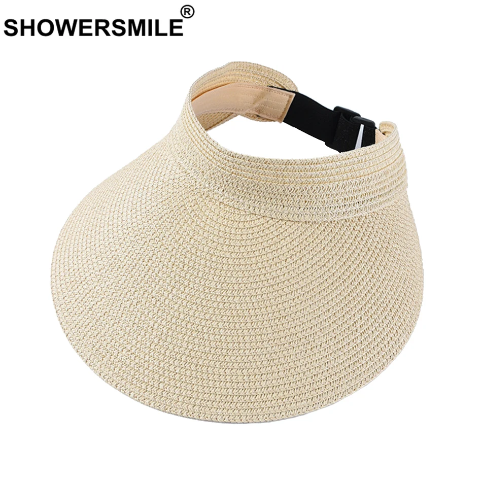 SHOWERSMILE соломенный козырек женская бежевая Кепка с широкими полями кепка для