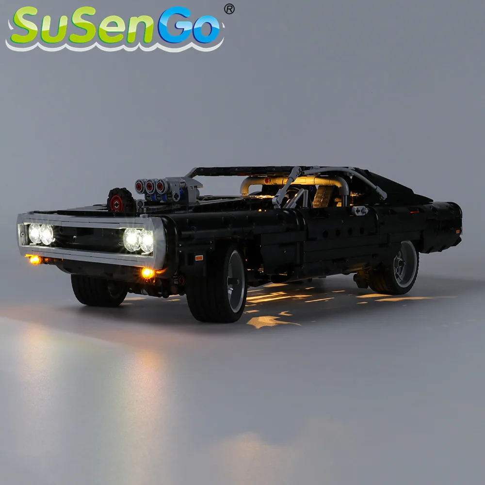 

SuSenGo LED Light kit For Technic Dom's Dodge Charger Building Blocks Lighting Set Compatible with 42111 (Model Not Included)
