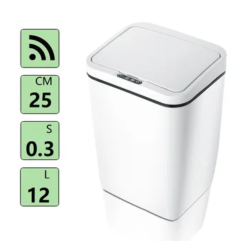 

Automatic Trash Can Waste Bins Induction Motion Sensor Large Top Opening Eco-friendly Household Smart Kitchen Waste Garbage Bin