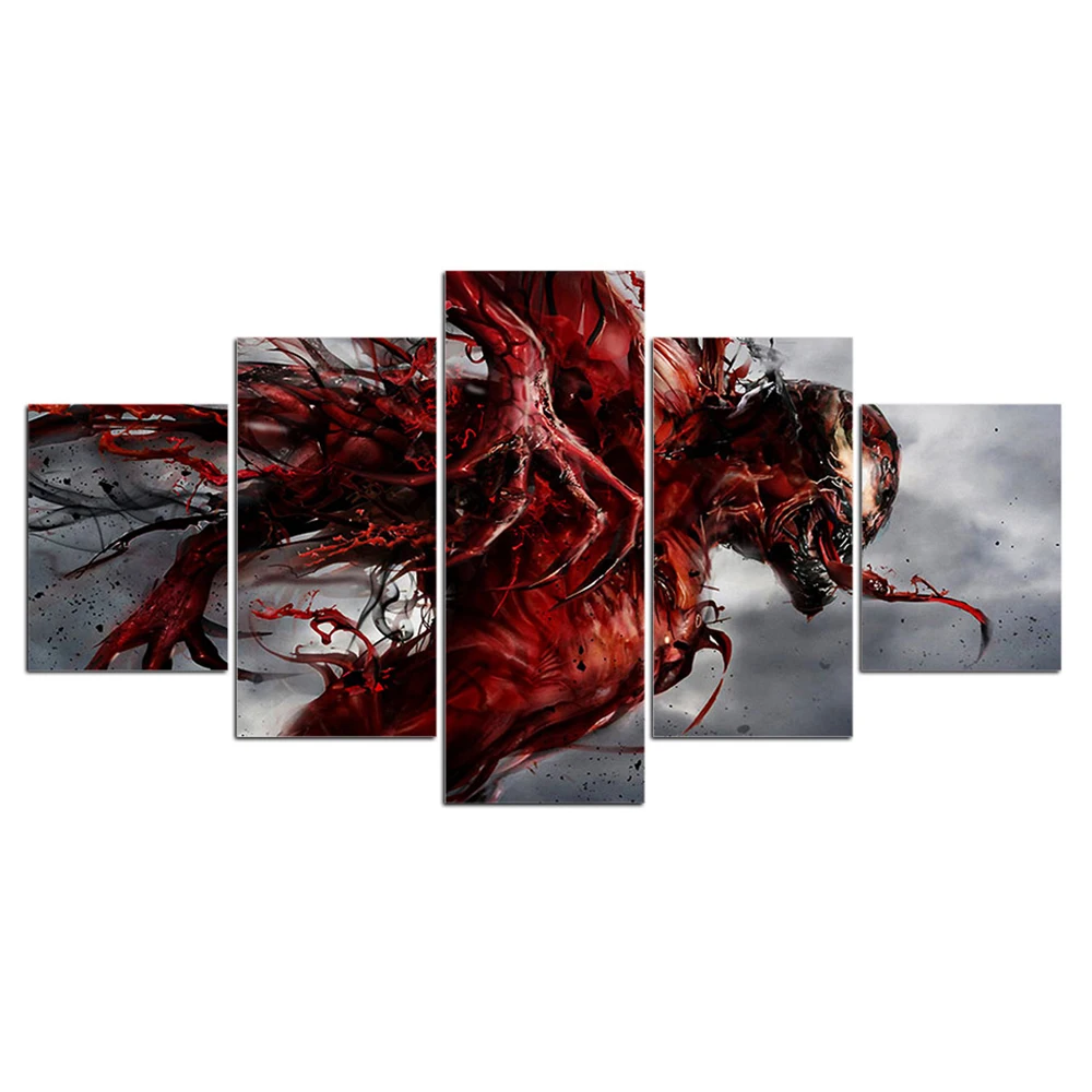 Холст картины дом стены искусства рамки Декор 5 шт. Venom плакаты с живописью для Гостиная HD печатает украшение дома