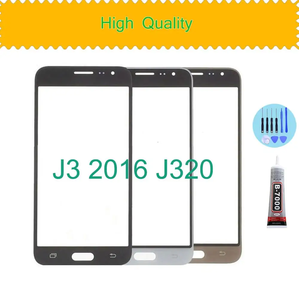 Сменный сенсорный ЖК экран внешнее стекло для Samsung Galaxy J3 2016 J320 J320F J320FN|Сенсорные