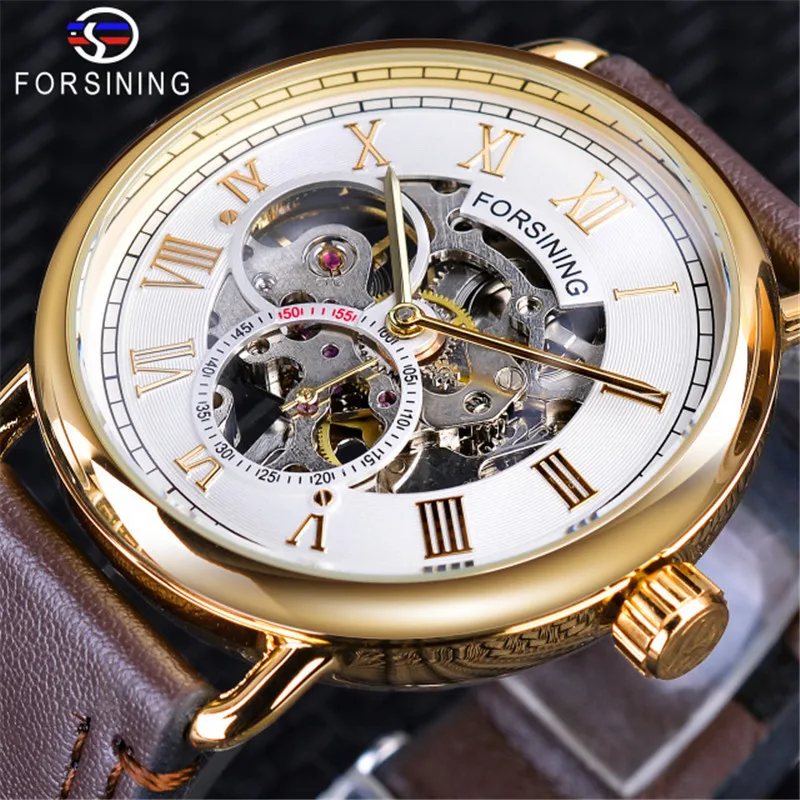 

New Style forsining Watch Men's Fashion Casual Classic Watch Hollow out Waterproof Analog Watch MEN'S Watch