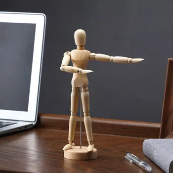 

Wooden Human Art posable Drawing Flexible Joints Mannequin Manikins Figures Doll Model Sketch Mannequin Hand
