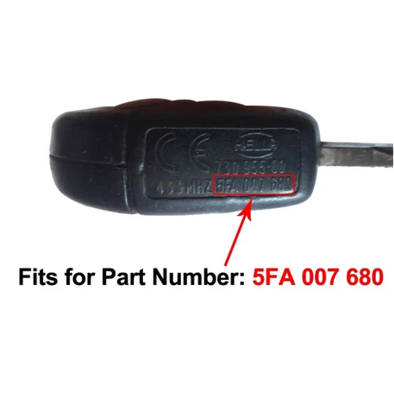 Car Remote Key DIYKEY P/N: 5FA 007 680 Upgraded 433MHz Flip Remote Key ID48 Chip for VW Toledo Leon Lbiza Cordoba Arosa Alhambra 5FA007680