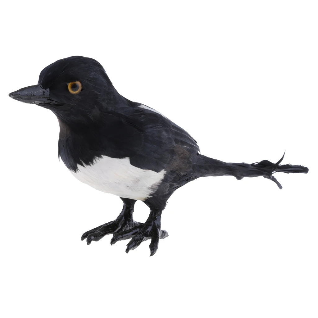 1 Magpie Садовая птица Пернатый орнамент Реалистичная Magpie, дятел, Шрайк, Throstle животное уличная статуя-несколько типов опционально - Цвет: 1 Magpie