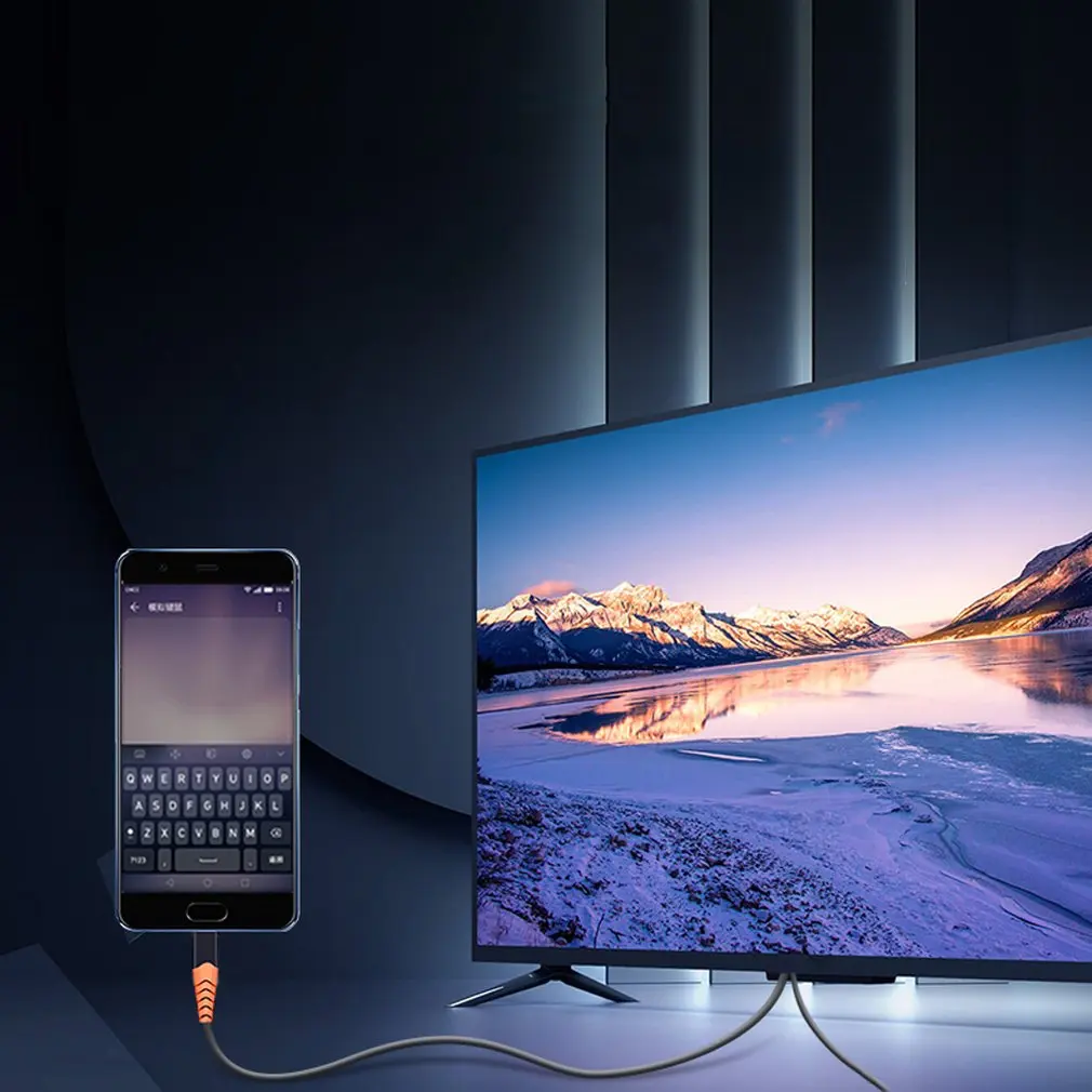 Тип c к Hdmi Hdtv Av ТВ кабель адаптер для samsung Galaxy S10 для Note 9 Macbook Pc Профессиональная Мода портативный кабель type c