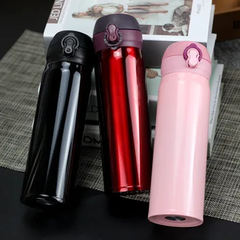 

Stainless Steel Double Wall Thermal Cup Travel Mug Water Thermos Bottle Vacuum Cup School Home Tea Coffee Drink Bottle