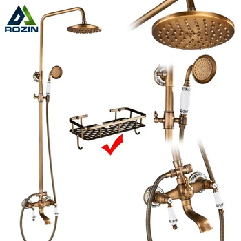 Antique Brass Shower Faucet Set 1