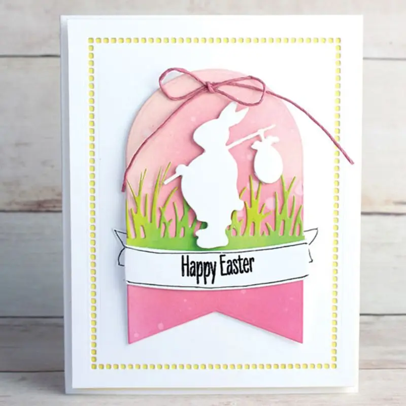 

Easter Bunny Bag Metal Cutting Dies Stencil Scrapbooking DIY Album Stamp Paper GXMA