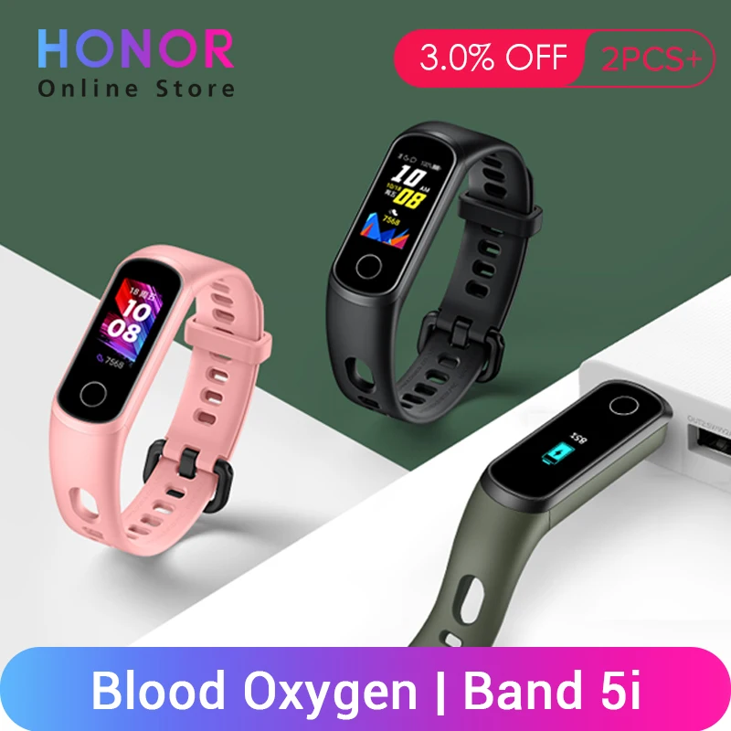 Многоязычный смарт-браслет Huawei Honor Band 5i трекер кислорода в крови умные часы