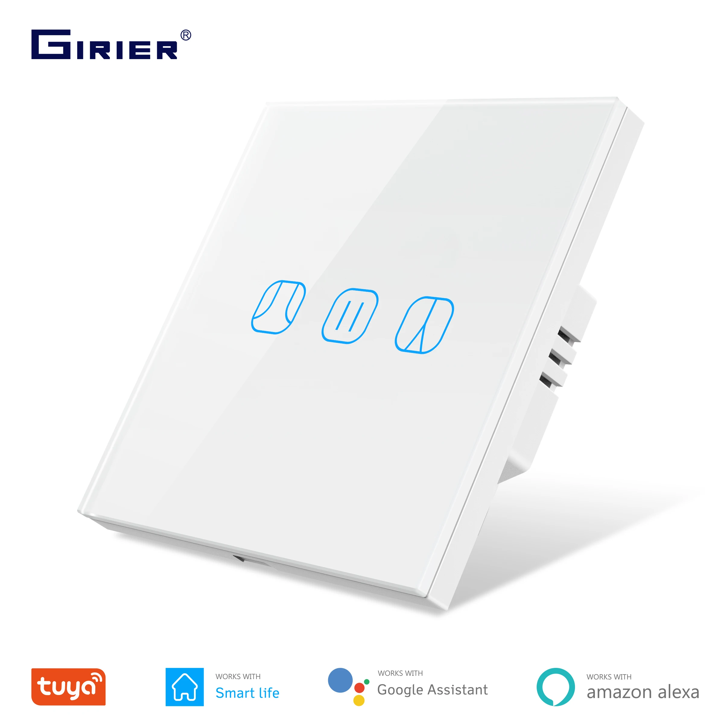 Tuya Smart Wifi сенсорный выключатель жалюзи переключатель затвора ЕС 100 240 В работает с
