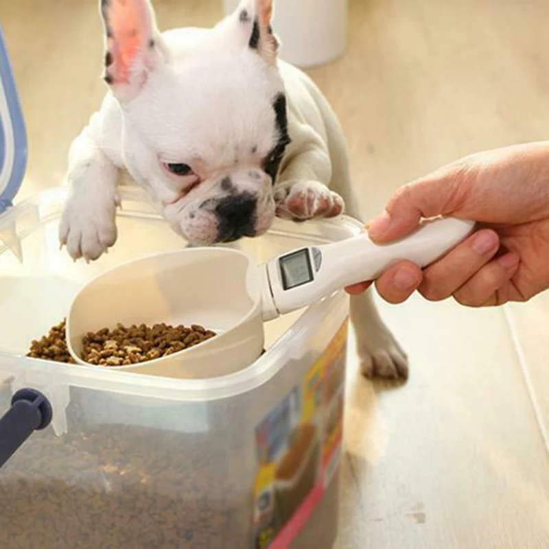 Pet Dog Food Measuring Spoon Weighing Scale Cup Feeding Bowls Portable